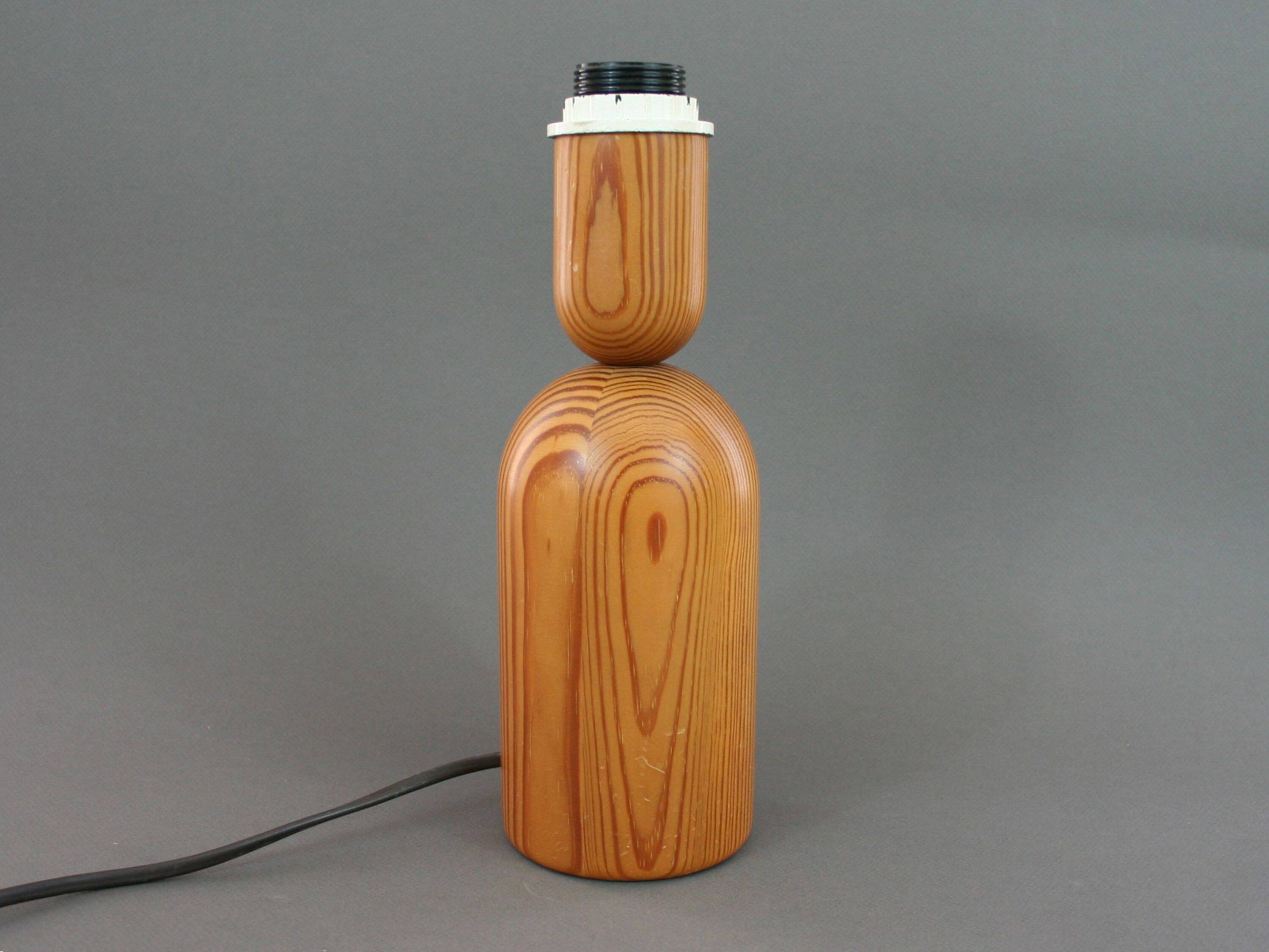 Pied de lampe Domus en bois, années 70