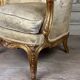 A Louis XV style child's bergère chair in carved and gilded wood, circa 1880