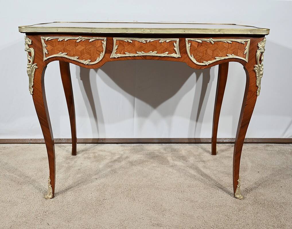 Rosewood and Marquetry Desk Table, Louis XV style – Early 20th century
