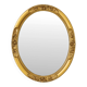 French Oval Bevelled Mirror with Rose Gold Finish 58cm