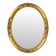 French Oval Bevelled Mirror with Rose Gold Finish 58cm