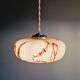 Set of 3 pendants in pink marbled opaline