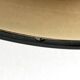 Set of 5 small oval eared dishes in amber and smoked tempered glass