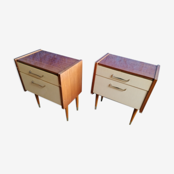 Set of 2 vintage bedside tables