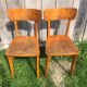Paire de chaises bistrot style scandinave bois