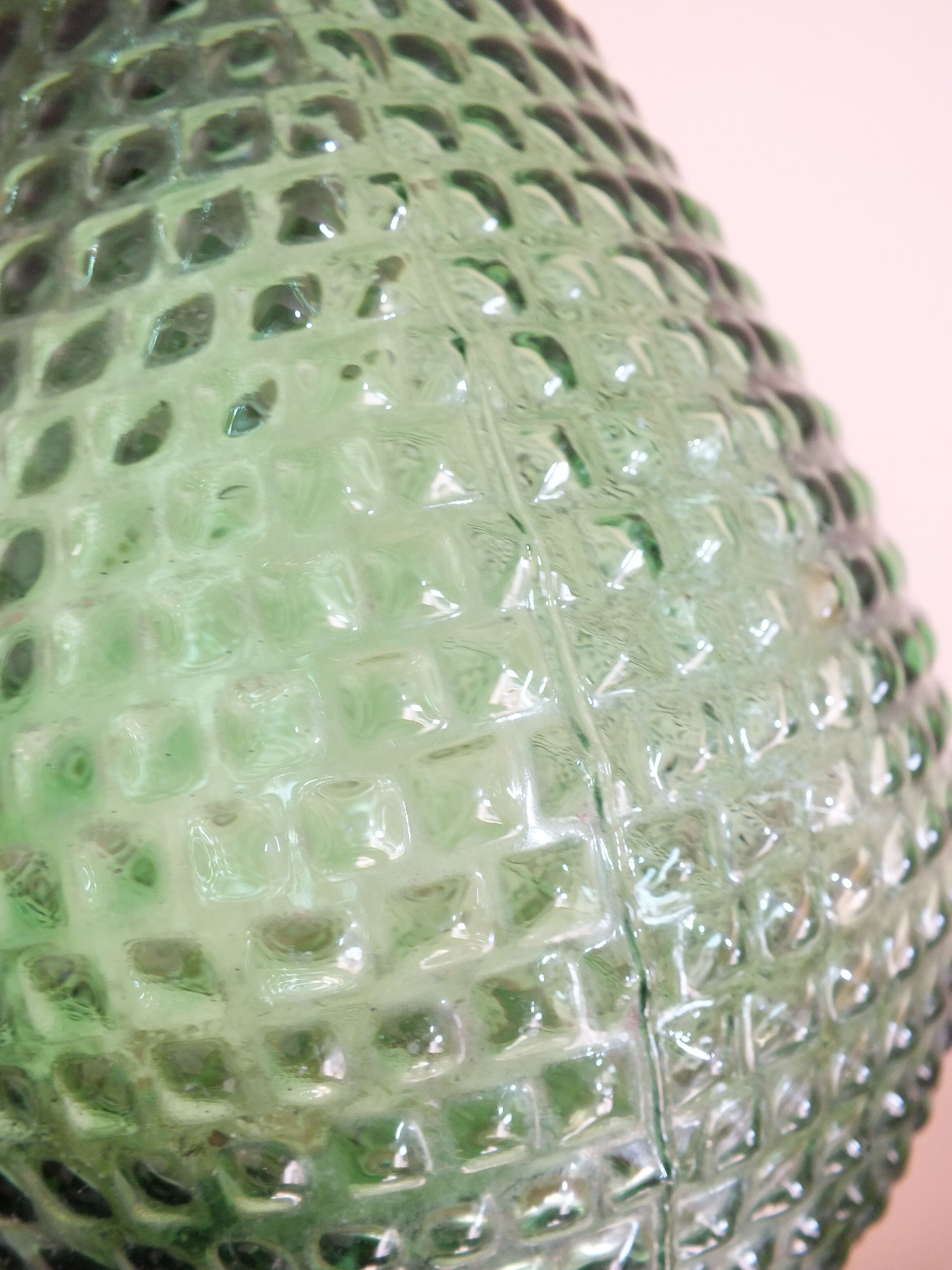 Empoli Italian glass bottle vase without cap