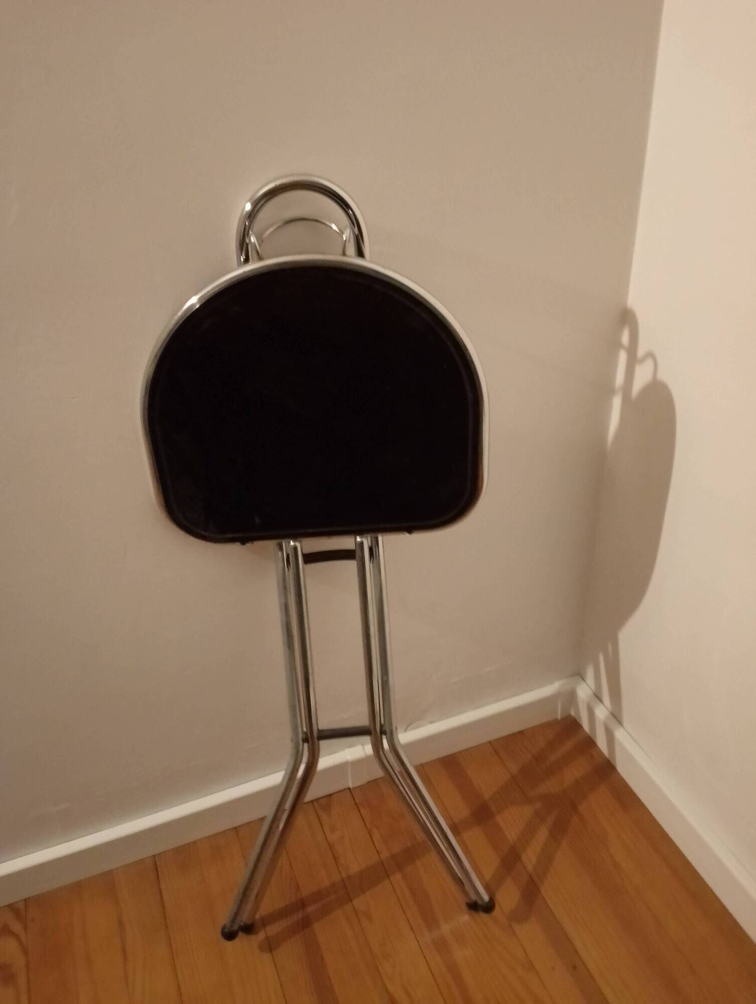 Vintage chrome folding chair from Ikea, 1980s.