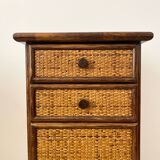 Roche bobois Maugrion rattan chiffonier