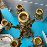 5-spoke bronze chandelier