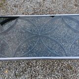 Coffee table from the 70s chrome and smoked glass