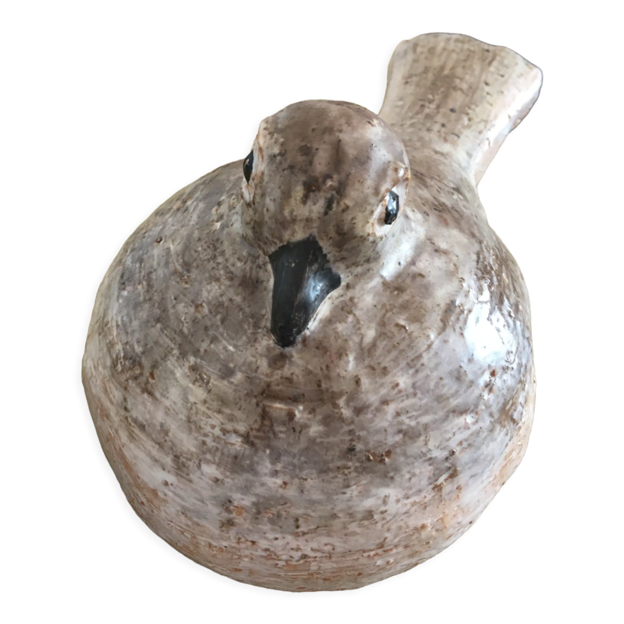 Pairs of birds in ceramic signed