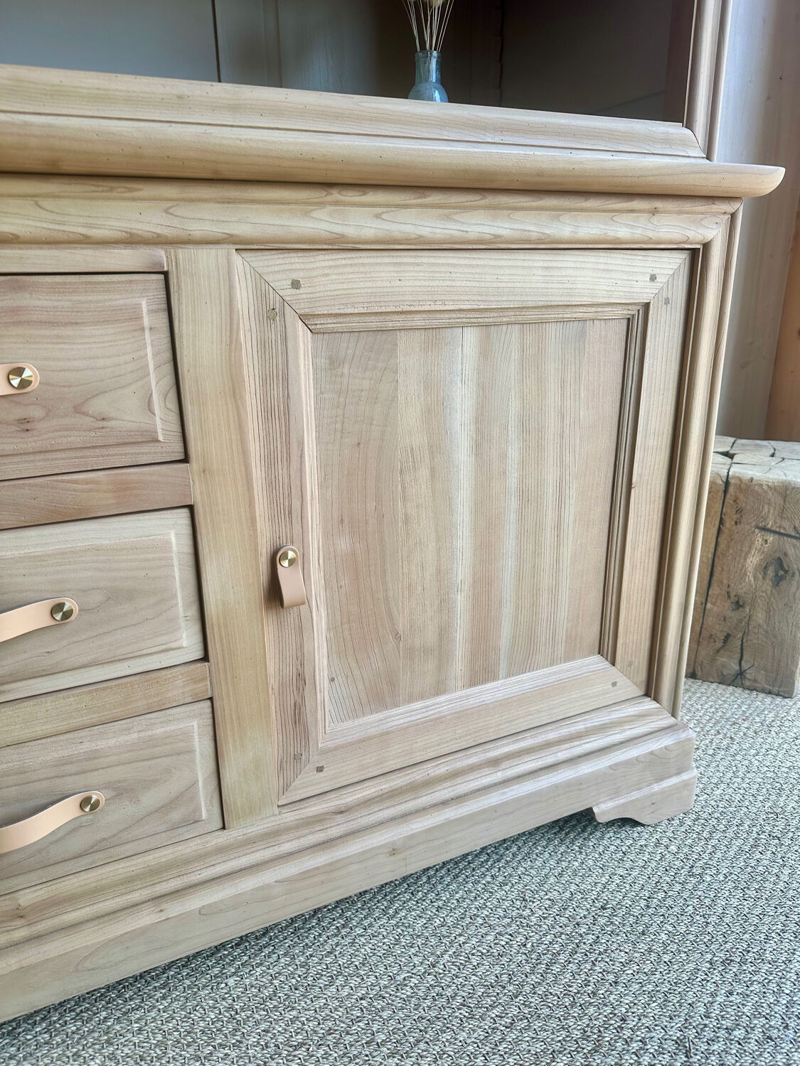 Renovated cherry wood sideboard - light wood