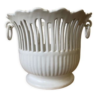 Openwork pot cache in malicorne earthenware