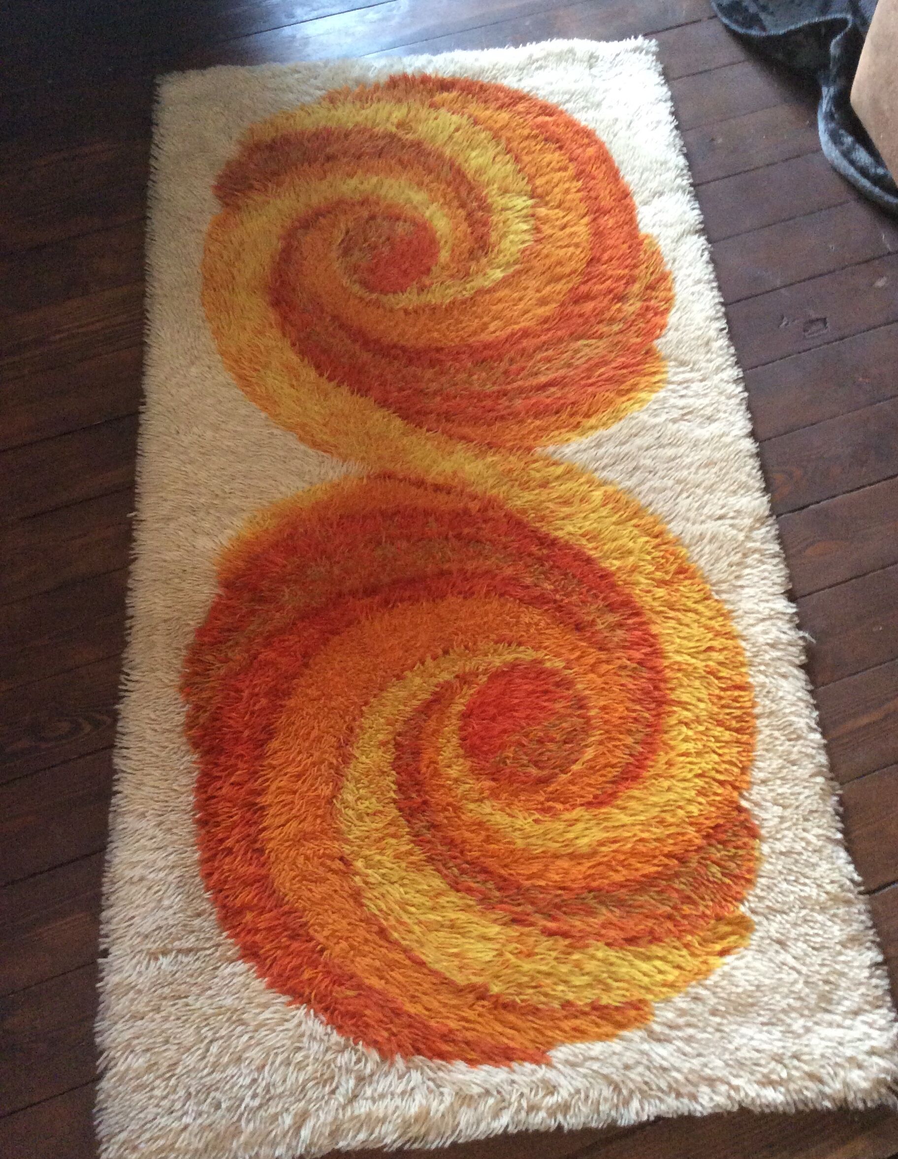 Duo de tapis Bergrya par Bergoos des années 60