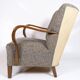 Set Of Two Armchairs In Floral Fabric & Dark Polished Wood, Danish Design From 1960s
