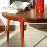 Round teak coffee table - Johannes Andersen - CF Christensen from Silkeborg