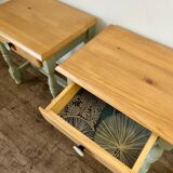 Pair of pine bedside tables