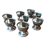 Set of 8 metal egg cups