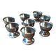 Set of 8 metal egg cups