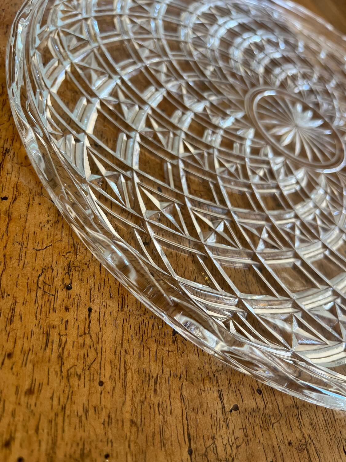 Large pressed glass plate