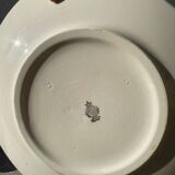 Large white and gold porcelain salad bowl from Lunéville