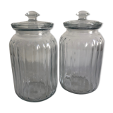 Pair of confectionery jars