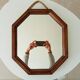 Vintage Italian octagonal mirror from the 70s 47*40cm