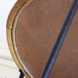 Adorable rattan coffee table and metal base, Scandinavian