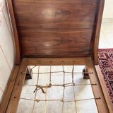 Empire style daybed (19th century) + new mattress (sleeping area 180x73cm), walnut chaise longue