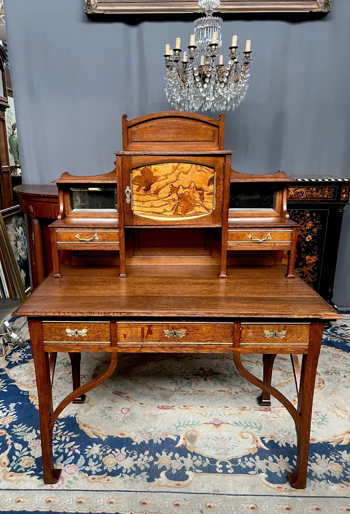 Antique French desk in Art Nouveau style.