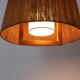Suspension en sisal et teck par Temde Leuchten, années 1960.