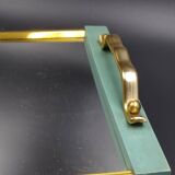 Small wooden metal top and mirror around 1950