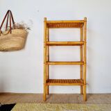 Vintage rattan shelf - bookcase