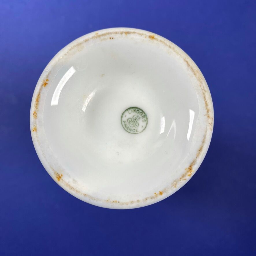 Blue vase in Limoges porcelain