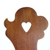 Chaise de salle à manger de style folklorique en bois, Tchécoslovaquie 1973