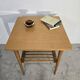 70s Hardwood Coffee Table with Slatted Shelf