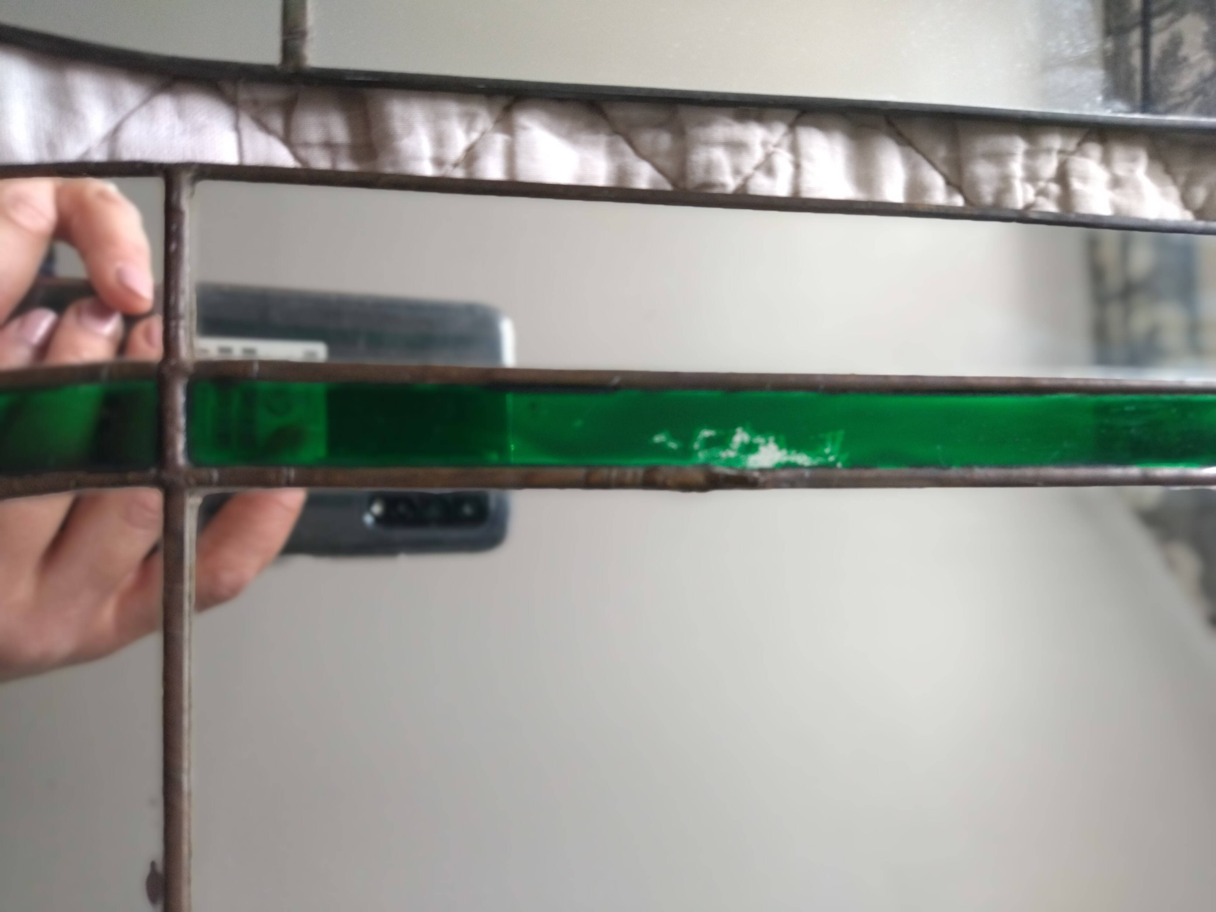 Pair of art deco wall mirrors 81x39cm