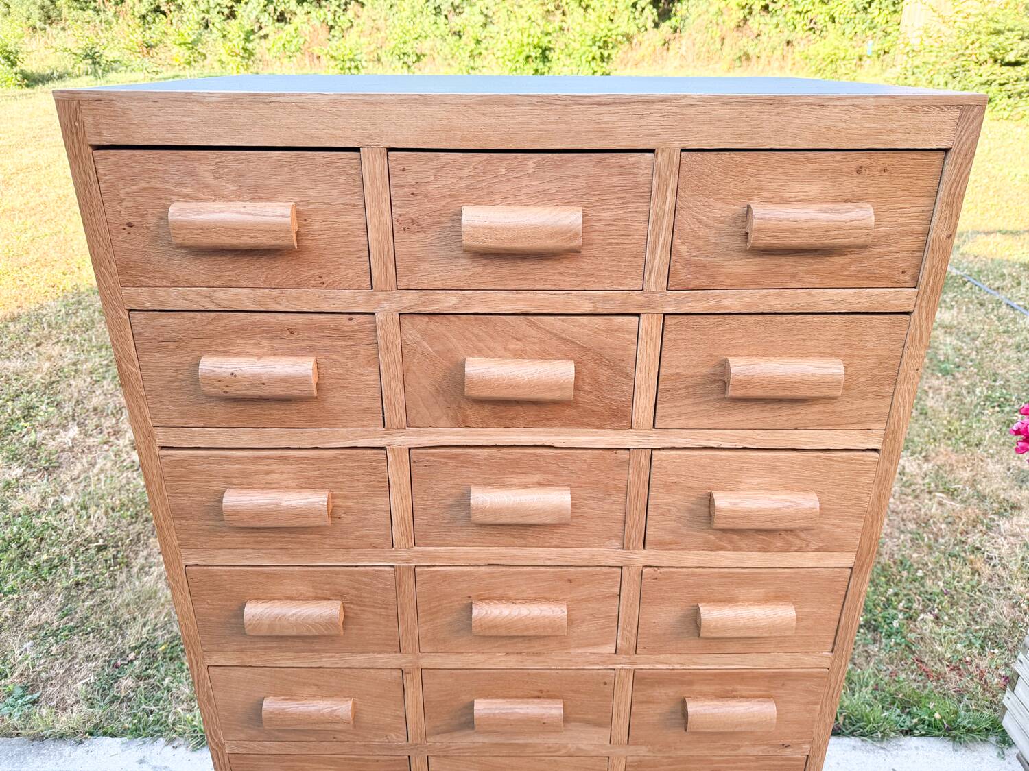 Oak craft cabinet, 24 drawers