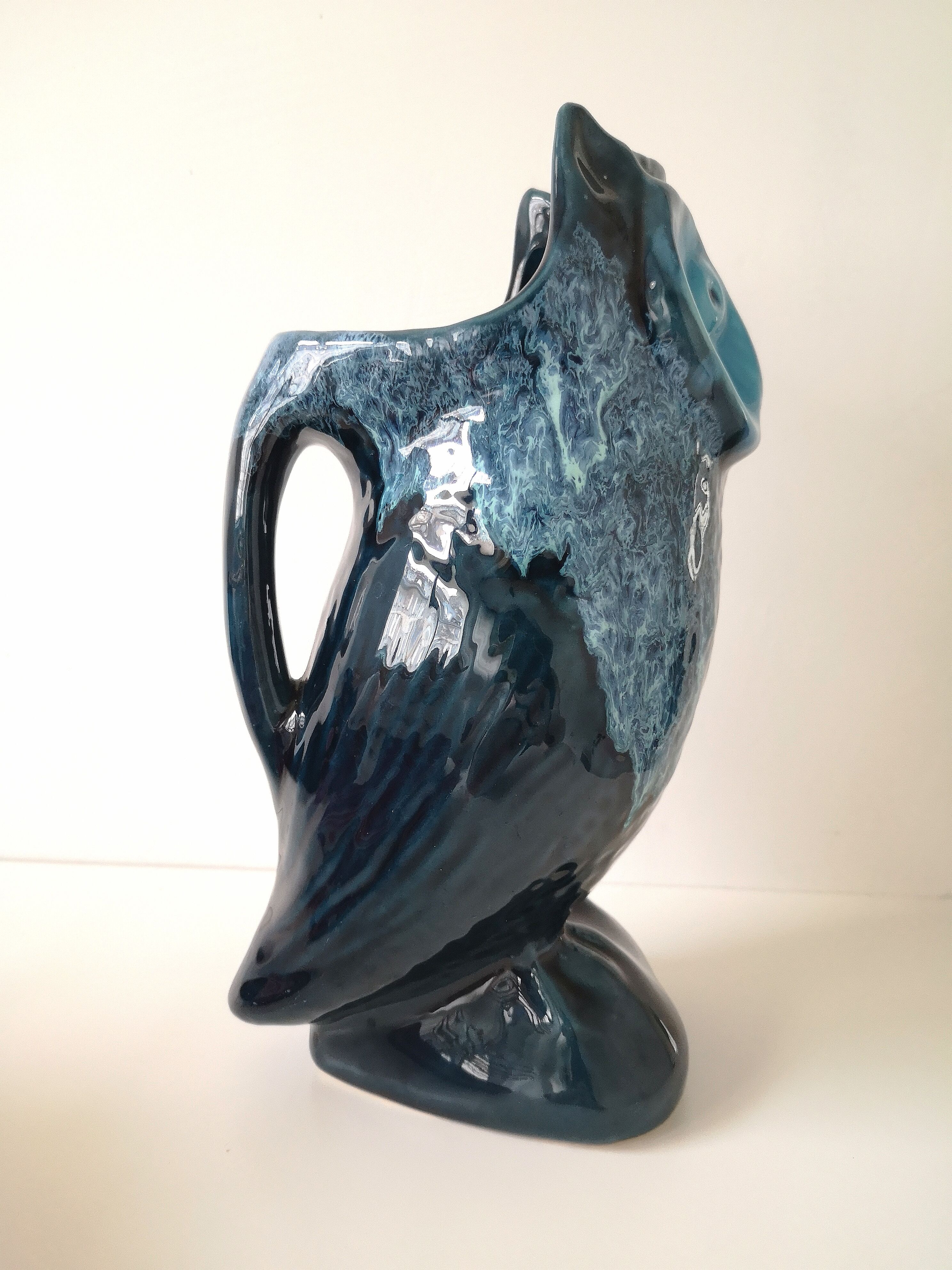 Pitcher, zoomorphic decanter owl vintage owl