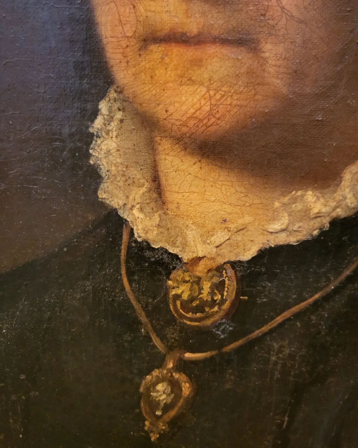 Oil portrait on canvas 19th century