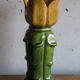 Vase ancien fleur en barbotine