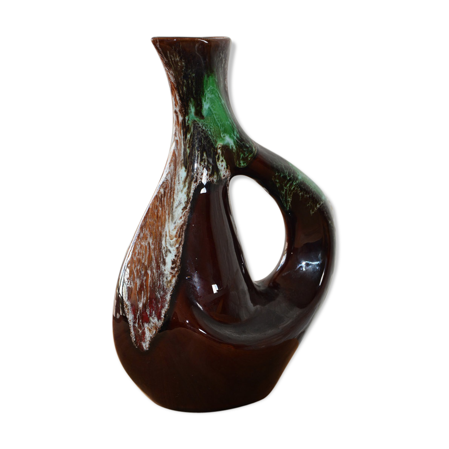 Pitcher ceramic - pottery hand painted