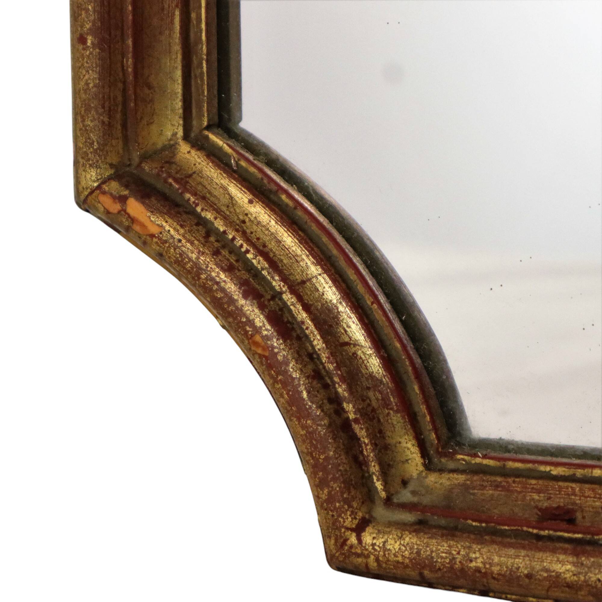 Deknudt Narrow Hall Mirror Gold Gilded Classic Acanthus Crown 138cm