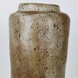 Pyrite stoneware vase with scarified wave decoration - 1970s