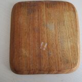 4 square plates in teak