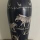 Soapstone soliflore vase, hand carved and painted in africa