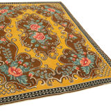 Hand-Knotted Vintage Bessarabian Brown Kilim 176 cm x 262 cm - 23401