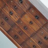 Very Large Antique Hardwood Apothecary Cabinet / Bank of Drawers, ca 1900
