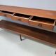Entryway Set of Wall Mirror, Walnut Console and Bench by Brugnoli, Italy
