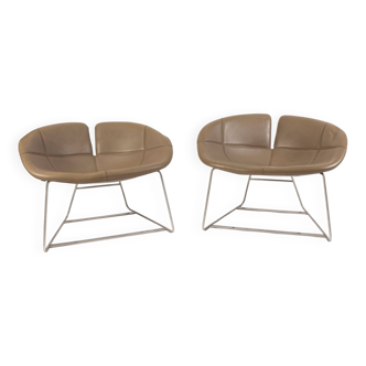 Patricia URQUIOLA- MOROSO - pair of Fjord model armchairs